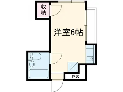 エンデバー若井(ワンルーム/4階)の間取り写真