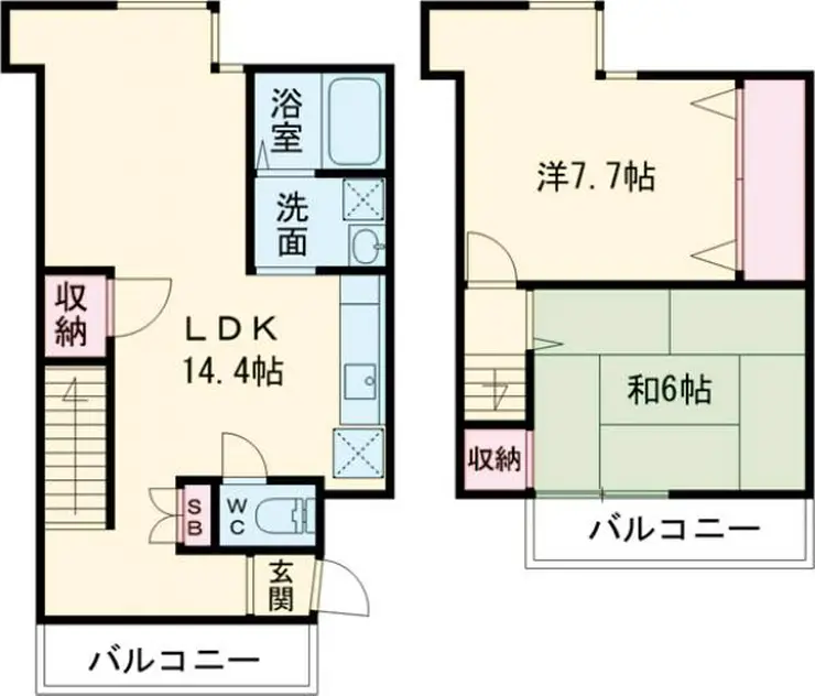 パール仲町マンション 4階階 間取り