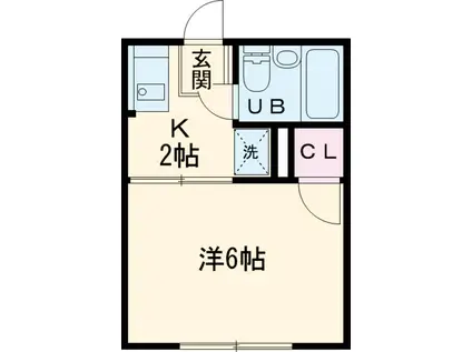 サングリーン(1K/1階)の間取り写真