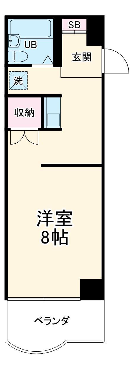 サルーテ熊谷(ワンルーム/3階)の間取り写真