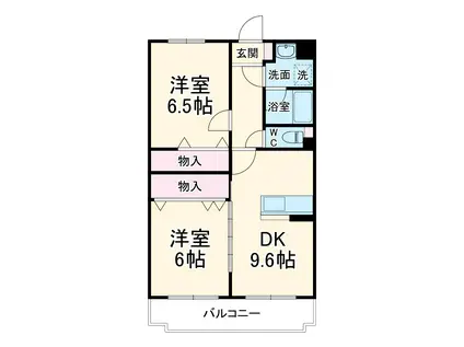 TS-MIND(2LDK/1階)の間取り写真