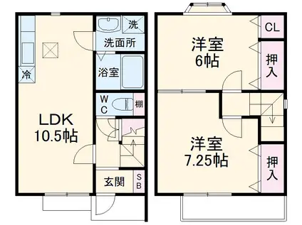 ｒａｐｐｏｒｔ　ＫＥＲＭＹ(2LDK)の間取り写真