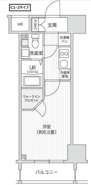 レジディア笹塚2(1K/2階)の間取り写真