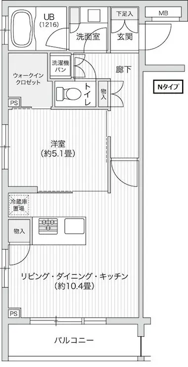 レジディア笹塚Ⅱ 2階階 間取り