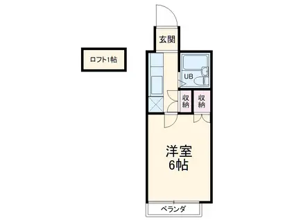 ベルトピアクマガヤ9(1K/2階)の間取り写真