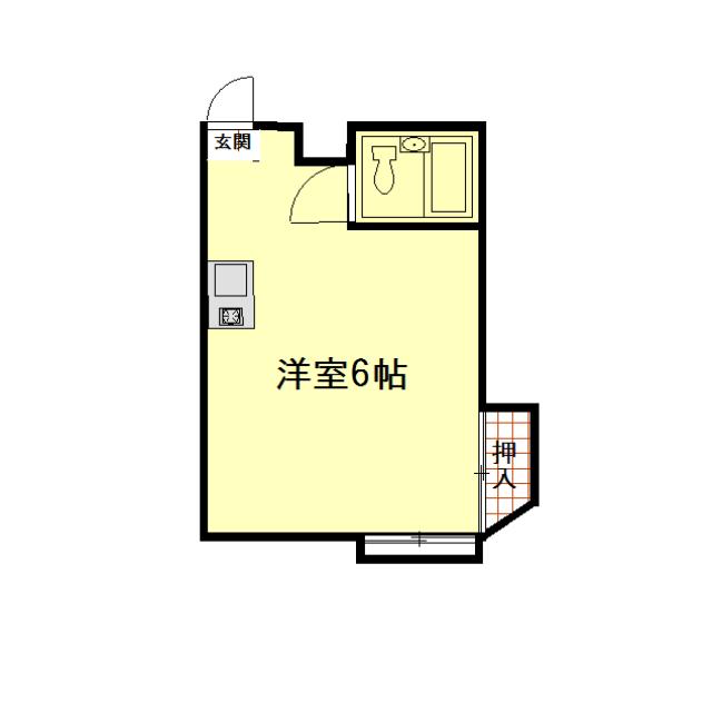 アリス深谷15号館(ワンルーム/1階)の間取り写真