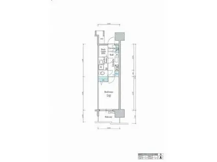 WILLDO 太閤通(1K/14階)の間取り写真