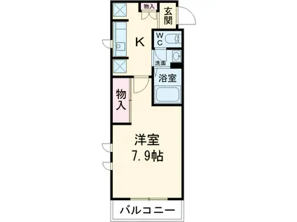 大岡山フローラ(1K/2階)の間取り写真