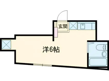 アペックス・下高井戸(ワンルーム/1階)の間取り写真