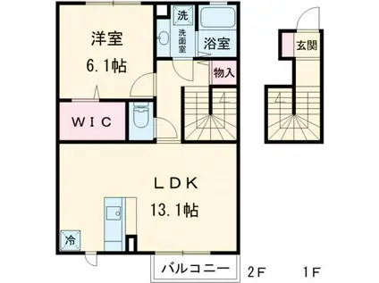 マグノリア明大前(1LDK/2階)の間取り写真