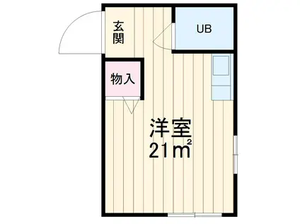 ベルクメイム(ワンルーム/2階)の間取り写真