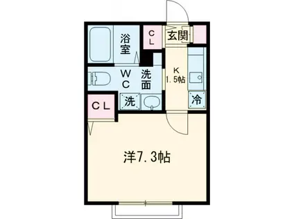 プリマステラ浜田山(1K/1階)の間取り写真