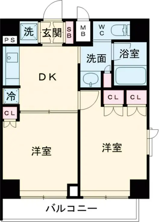 ルーブル都立家政伍番館 1階階 間取り