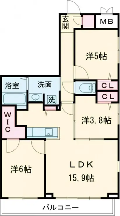 AZALETY上北沢 4階階 間取り