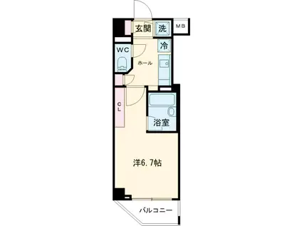 HF明大前レジデンス(1K/6階)の間取り写真