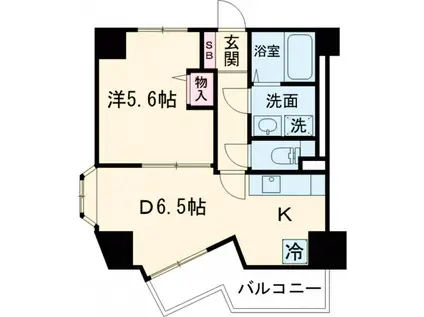 Jパレス桜台(1DK/7階)の間取り写真