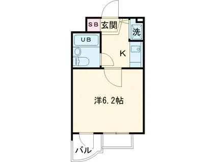 スクエア世田谷(1K/3階)の間取り写真