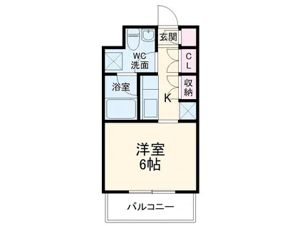 ミノワホームズ10(1K/5階)の間取り写真