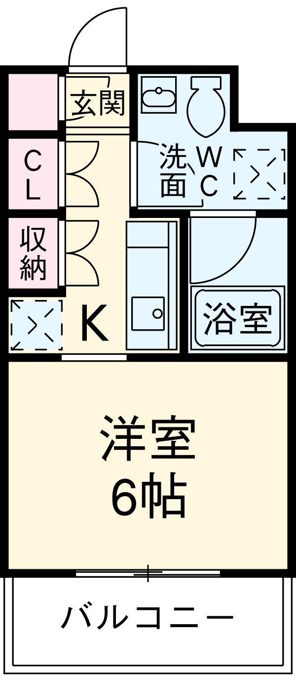 ミノワホームズ10(1K/5階)の間取り写真