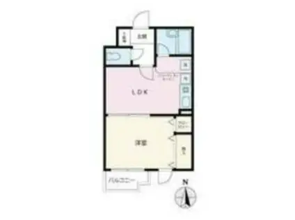 パレロワイアル(1DK/3階)の間取り写真