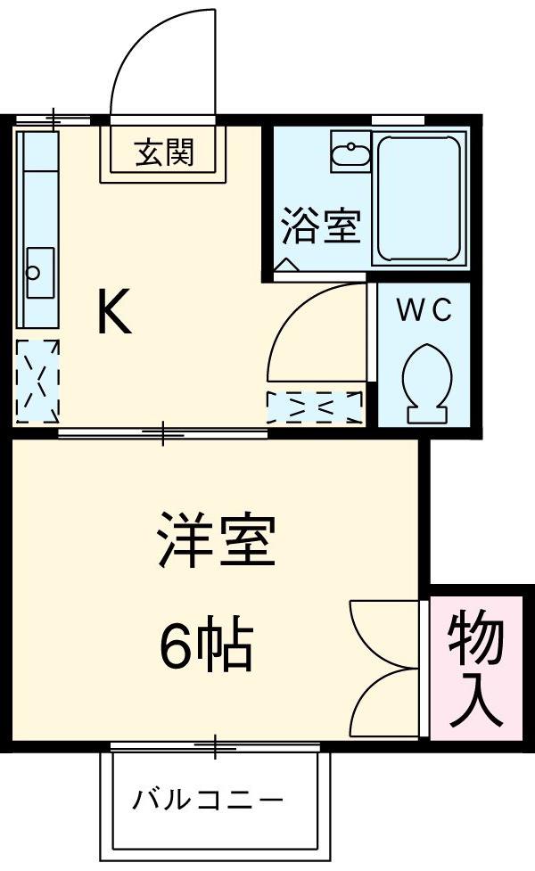 カサ・デ・エスペランサ(1K/1階)の間取り写真
