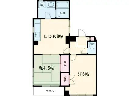 MEハウス(2LDK/1階)の間取り写真