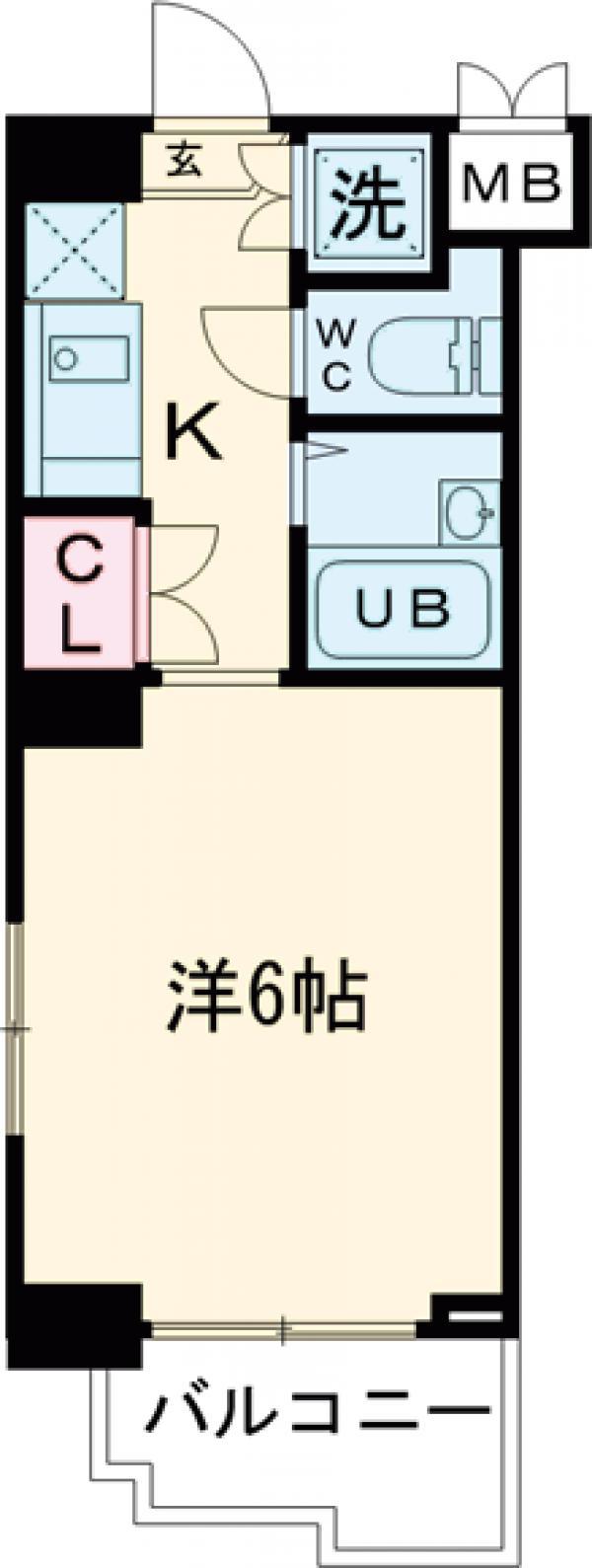 ルーブル駒沢大学2(1K/3階)の間取り写真
