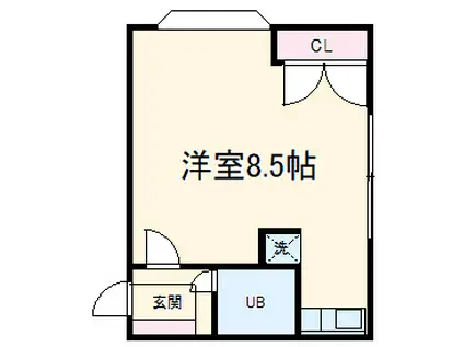 メゾンド・ルミ(ワンルーム/2階)の間取り写真