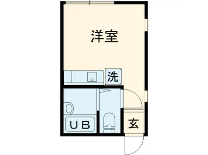 SOLO大岡山(ワンルーム/2階)の間取り写真