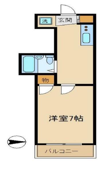 グリーンハイツ越智(1K/2階)の間取り写真