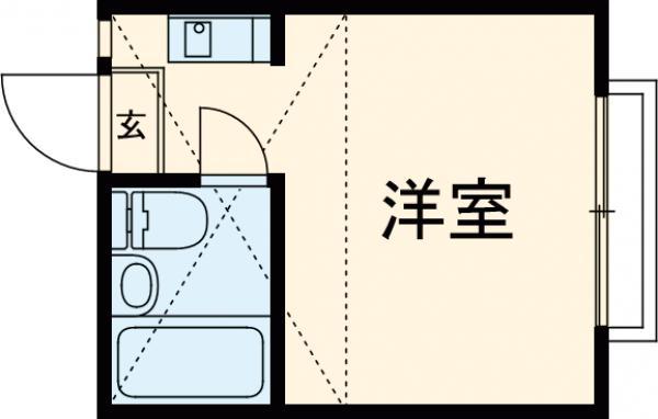 MTハウスA棟(ワンルーム/1階)の間取り写真