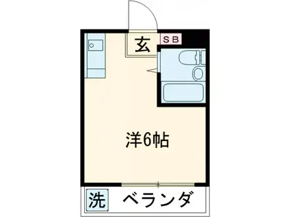 サンライズ近藤(ワンルーム/3階)の間取り写真