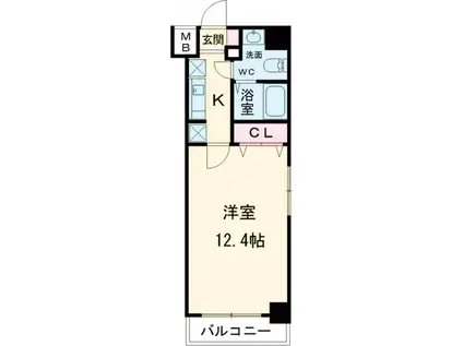 リヴシティ代田橋(1K/3階)の間取り写真