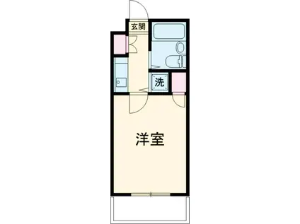 パークハイム桜新町(1K/2階)の間取り写真