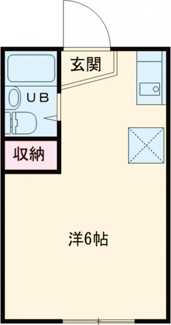 神谷コーポ明大前(ワンルーム/1階)の間取り写真