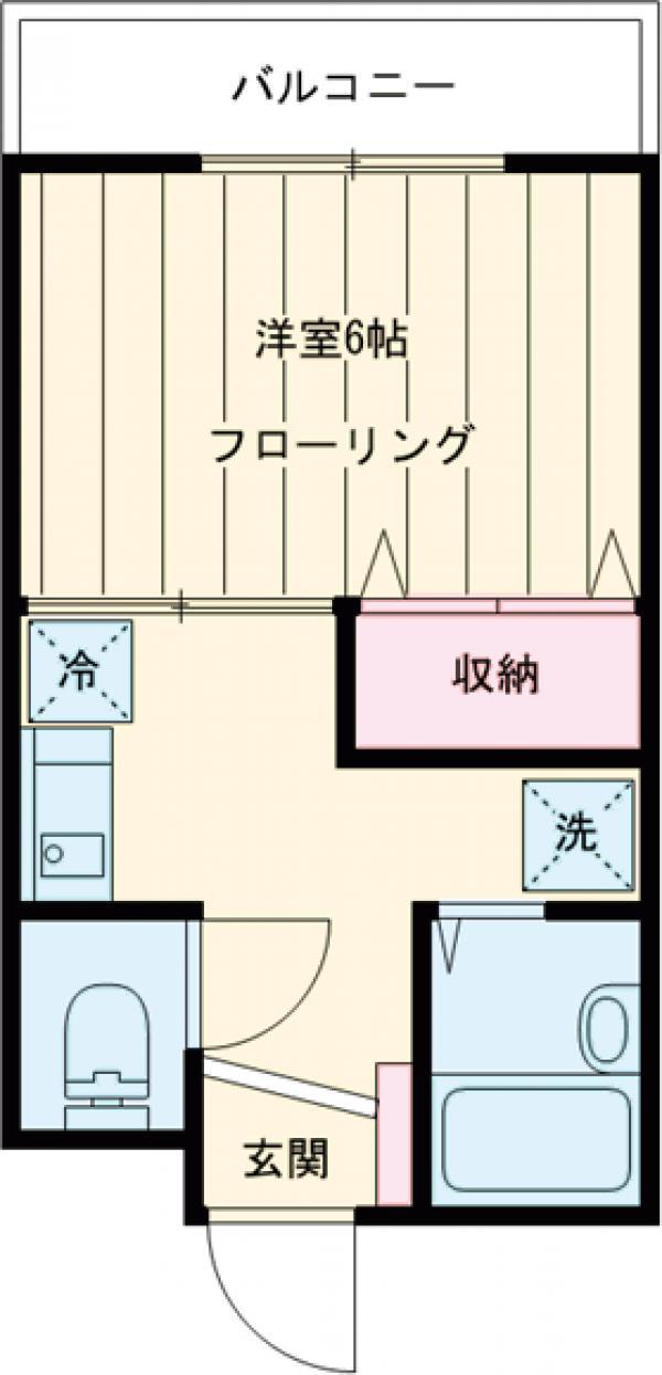 エクセルコート大岡山(1K/2階)の間取り写真