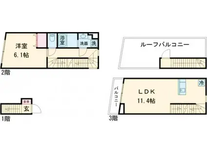 Refuge O Forest Ⅲ(1LDK)の間取り写真