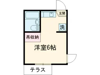 大岡山コーポ(ワンルーム/1階)の間取り写真