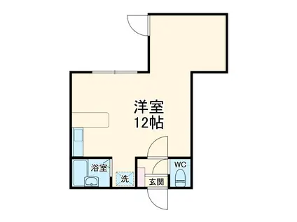 ルートヒルⅤ(1K/2階)の間取り写真