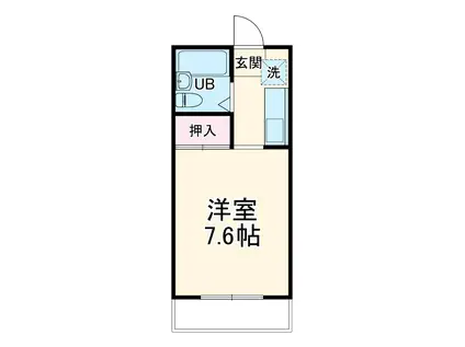 グリーンハイツ(1K/1階)の間取り写真