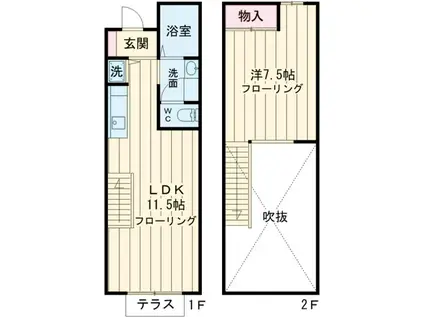 ＰＬＵＭ　ＣＯＵＲＴ(1LDK)の間取り写真