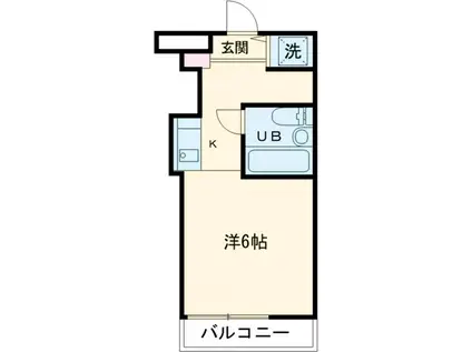 TOP桜新町第2(ワンルーム/1階)の間取り写真