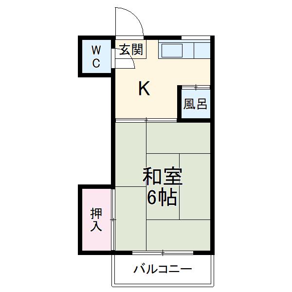 グランディーズ新栄(1K/2階)の間取り写真