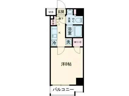 リヴシティ武蔵野ミュジオ(1K/2階)の間取り写真