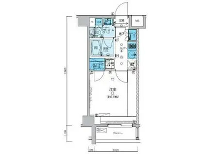 リヴシティ武蔵野ミュジオ(1K/3階)の間取り写真