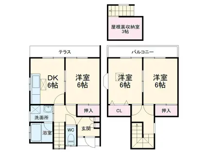 グリーンペア９７７(3DK)の間取り写真