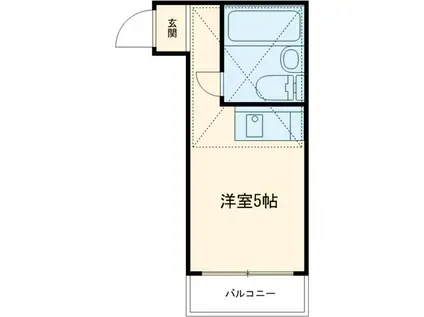 CTKダイヤモンド(ワンルーム/2階)の間取り写真