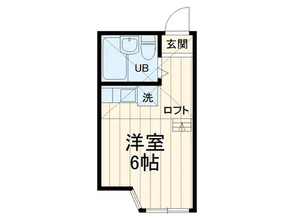 ユナイト衣笠ジョルジェット(ワンルーム/1階)の間取り写真