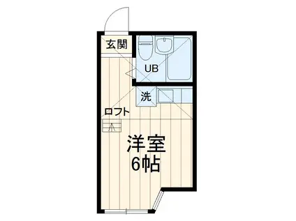 ユナイト衣笠ジョルジェット(ワンルーム/2階)の間取り写真