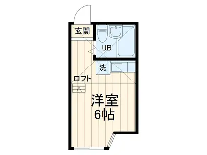 ユナイト衣笠モニカベルッチ(ワンルーム/2階)の間取り写真